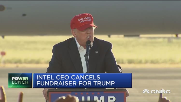 Intel CEO cancels Trump fundraiser