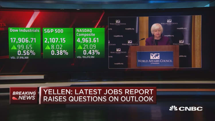 Yellen: Close to eliminating slack in labor market