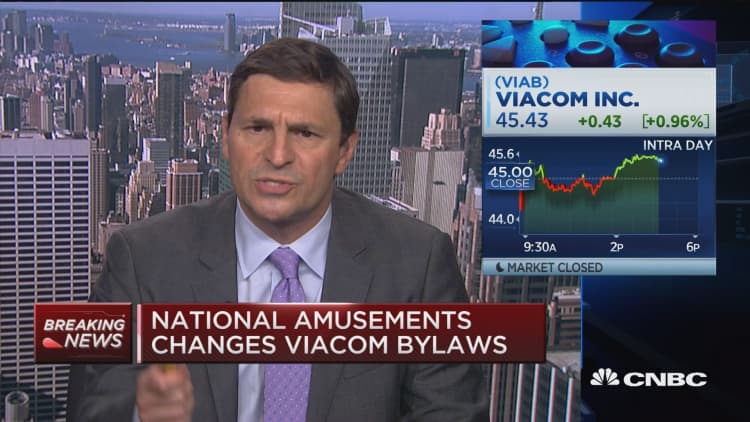 National amusements changes Viacom bylaws 