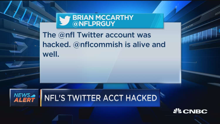NFL's Twitter account hacked
