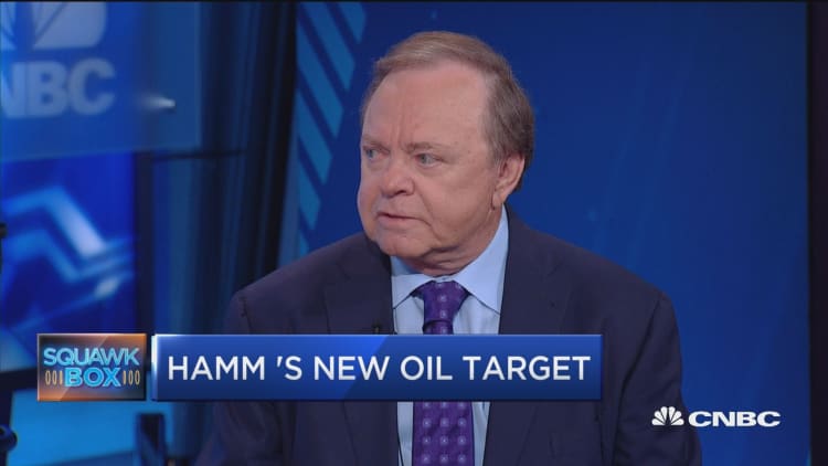 Hamm raises oil target 