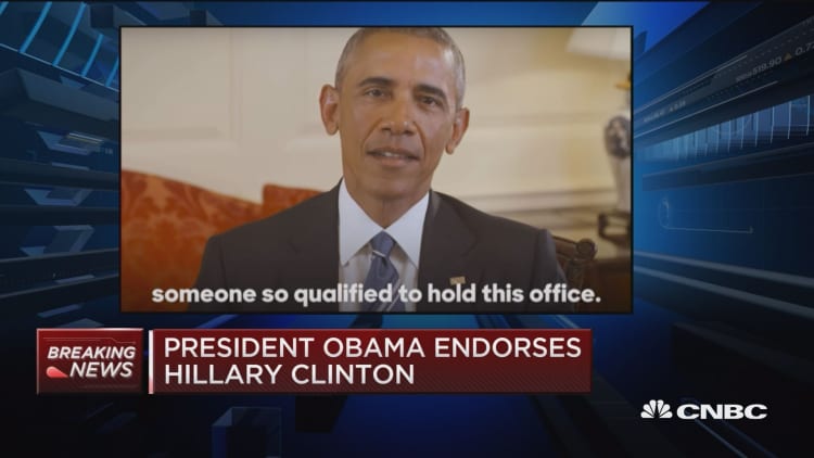 Pres. Obama endorses Hillary Clinton