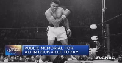 Public memorial for Ali in Louisville