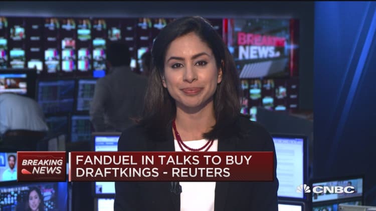 FanDuel in talks to buy DraftKings: Reuters