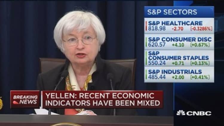 Recent economic indicators mixed: Yellen