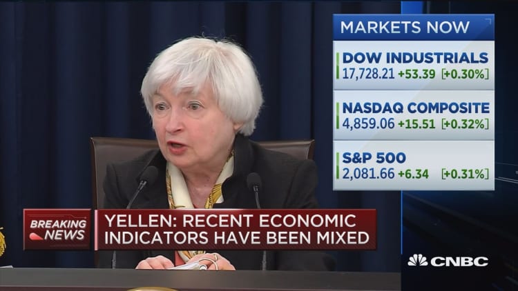 Short-term rate expectations holding down yields: Yellen