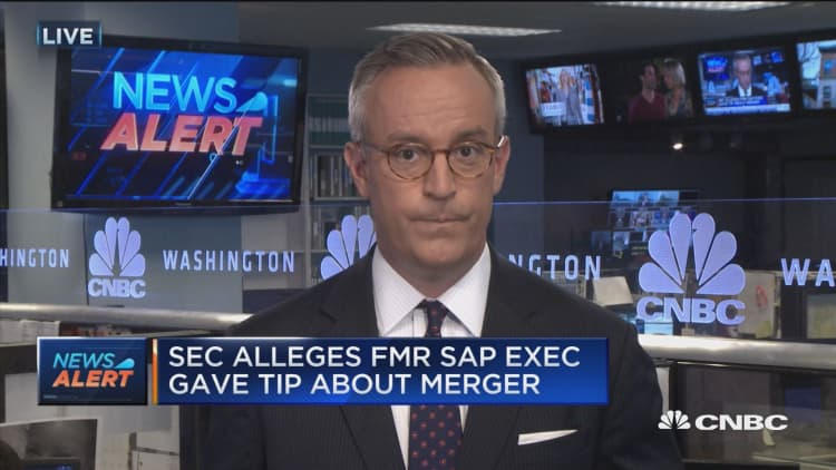 SEC alleges insider trading by fmr. SAP exec.