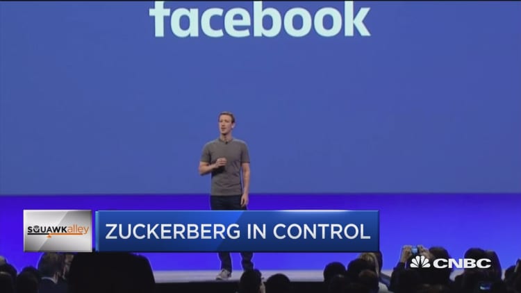 Zuckerberg in control