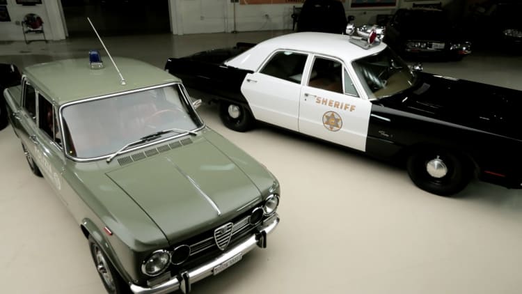 Which retired police car appreciates best over five years?