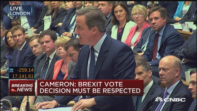 Cameron: Reassuring UK no immediate changes