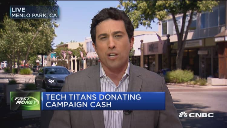 Tech titans donating campaign cash