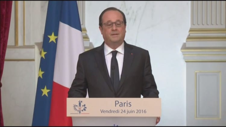 François Hollande adding to post-Brexit fears
