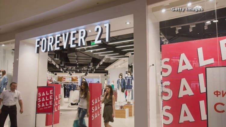 Forever 21 sales decline drastically