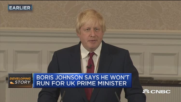 Political shocker... Boris won't run! 