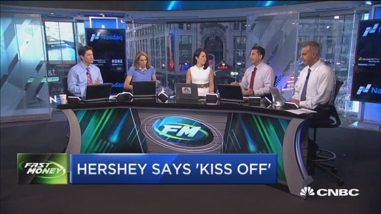 Hershey says 'kiss off'