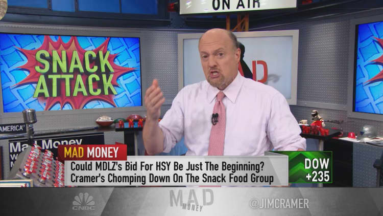 Cramer on Hershey: The next food stocks for a takeover