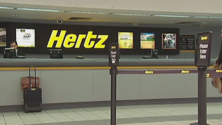Hertz inking a deal with Uber and Lyft
