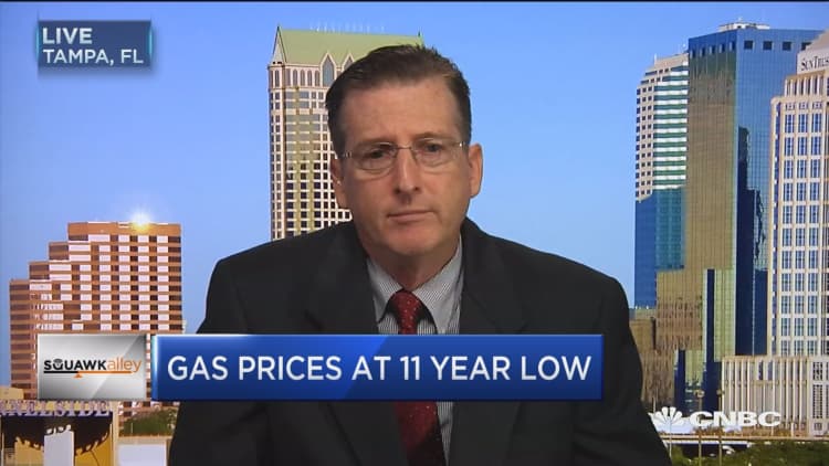 Gas cheap as oil moves higher