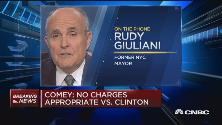 Giuliani: Shocked at Comey's conclusion for 2 reasons