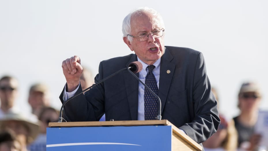 Sen. Bernie Sanders speaks at the official kickoff to his presidential campaign in Burlington, Vermont, in May 2015.