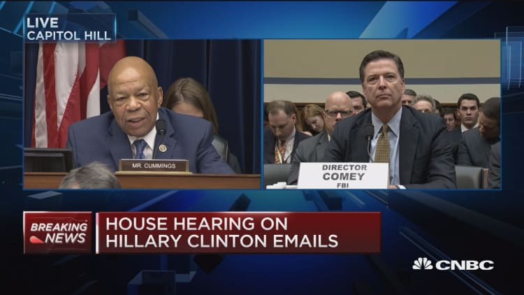 You had one job and one job only, to prosecute Hillary Clinton: Cummings