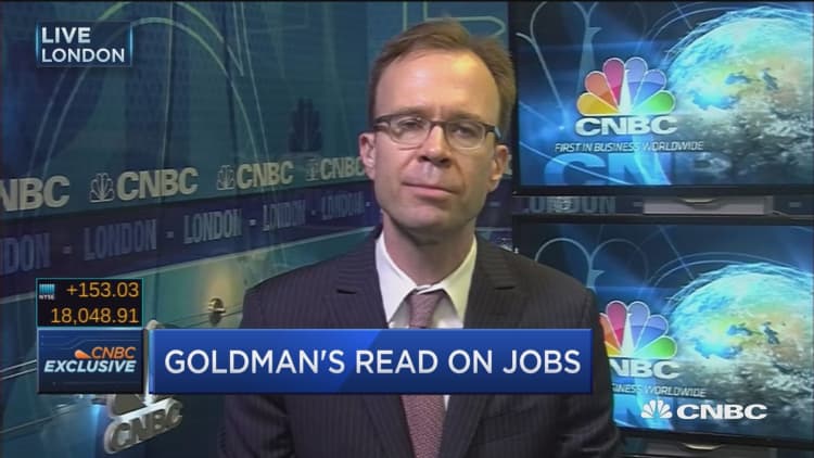 Goldman’s read on jobs 