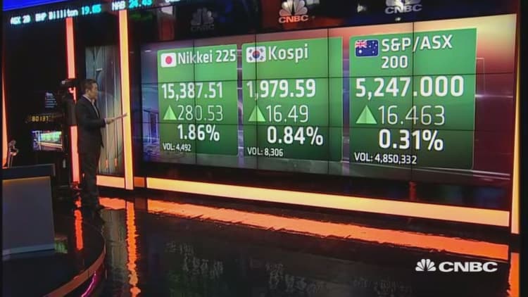 Asian shares open positive