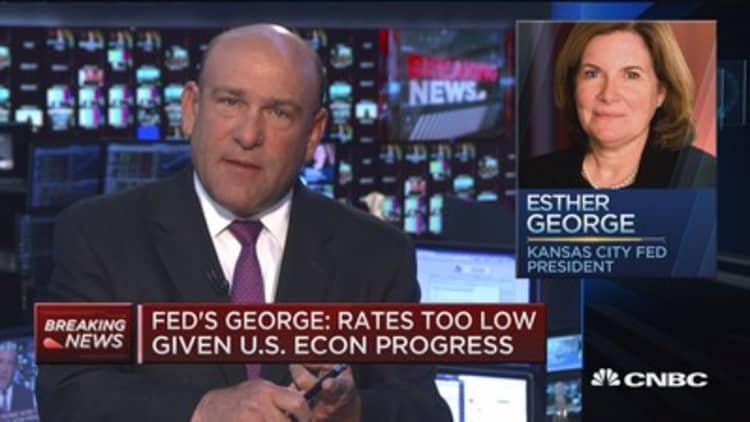 Fed's George: Rates are too low 