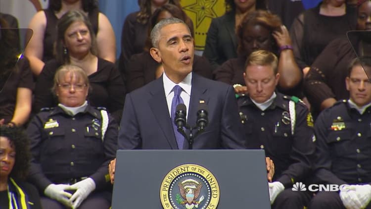 Obama: I've spoken at too many memorials, hugged too many families