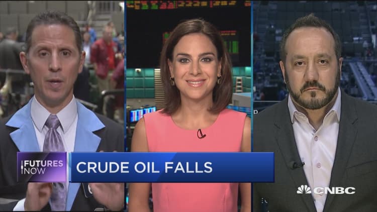 Futures Now: Crude oil falls