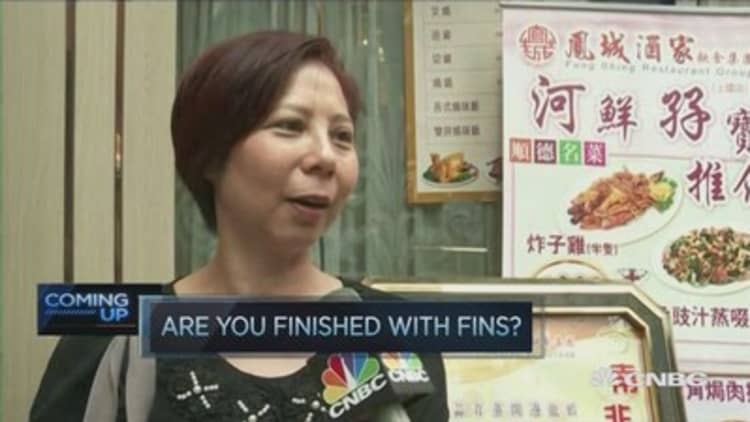 Are people finished with shark fin as a delicacy?