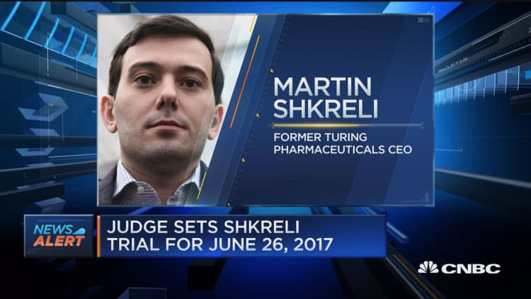 Shkreli trial to be June 26, 2017