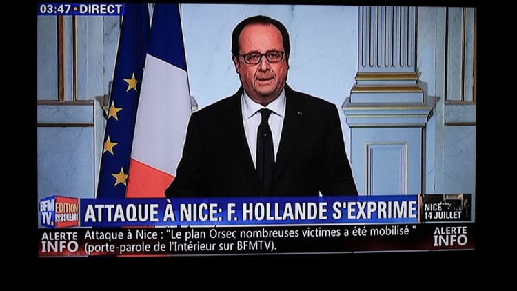 Hollande and world leaders condemn Nice attack