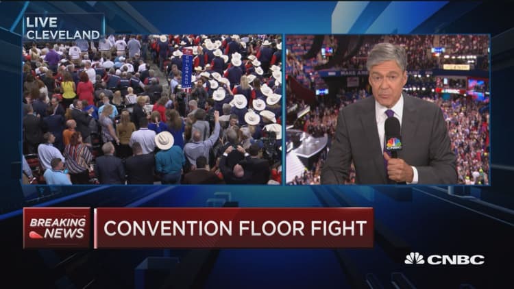 Convention floor fight
