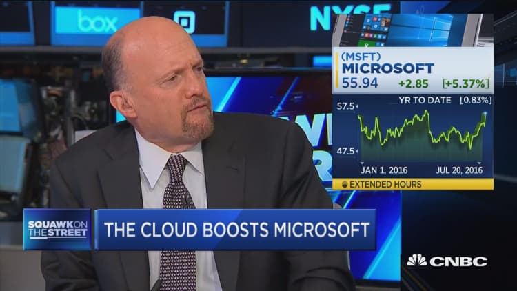 Cloud 'wrong way to look at MSFT': Cramer