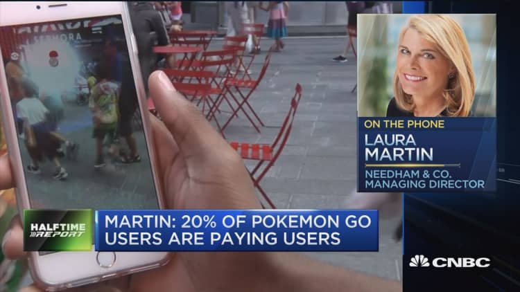 Martin: 20% of Pokemon Go users are paying users