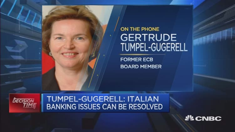 Italian banking issues can be resolved: Tumpel-Gugerell