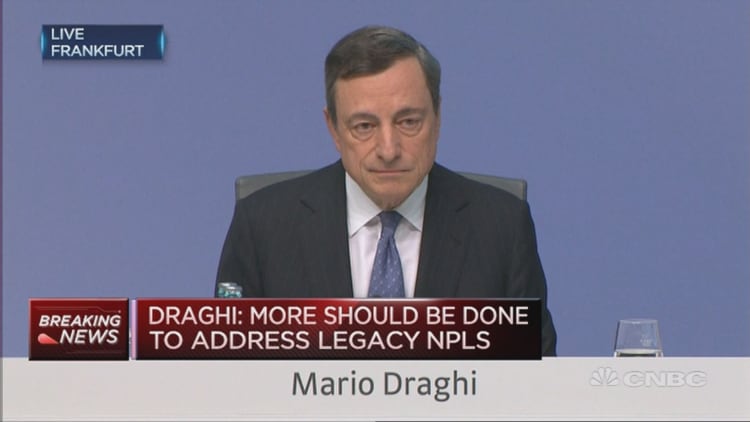European banks do have profitability issues: Draghi