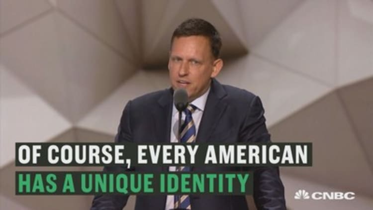 Peter Thiel tells the RNC he is proud to be gay at the RNC convention
