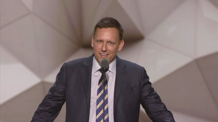 Peter Thiel takes the RNC stage 