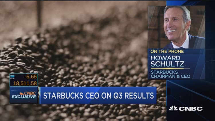 Starbucks' Schultz: This quarter was an anomaly