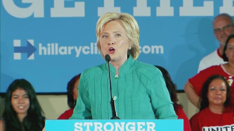 Hillary Clinton responds to 'lock her up' chants