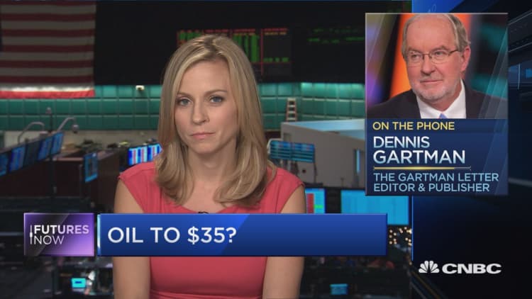 Could crude oil slip to $35?