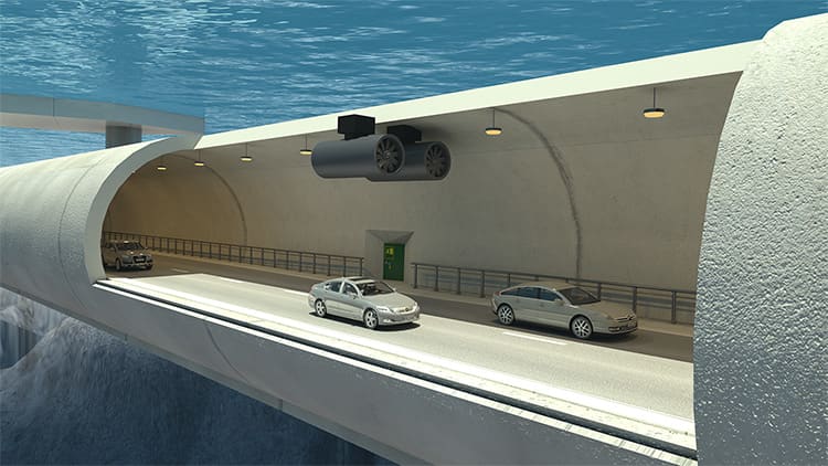 Would you drive through a floating tunnel?
