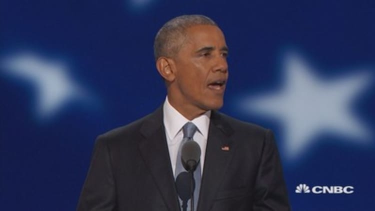 Obama: No one more qualified, not me, not Bill, than Hillary 