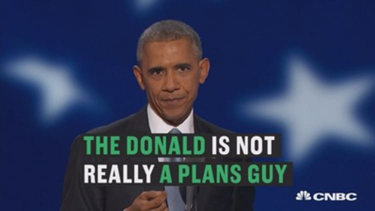 Obama at the DNC: The Donald is not really 'a plans guy'