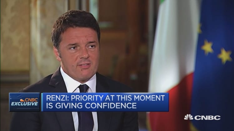 Bail-in would hurt confidence: Italy PM