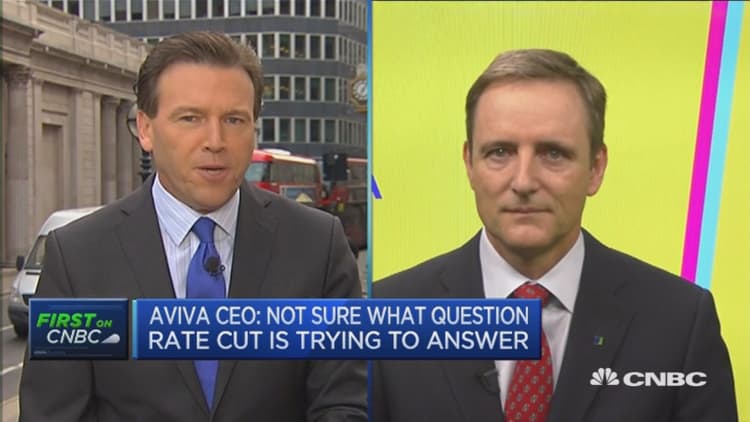 I am not sure what a rate cut will achieve: Aviva CEO