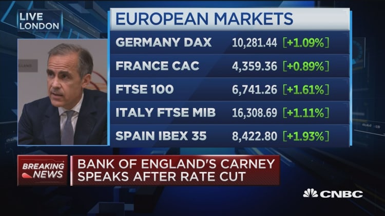 BOE's Carney: Today's steps should have positive impact