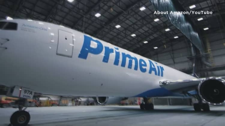 Amazon unveils its own branded cargo plane
